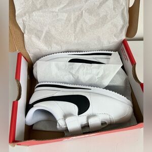 NIKE Cortez SL White/Black Running Shoes 904767 102 Size Kids US 12C Unisex